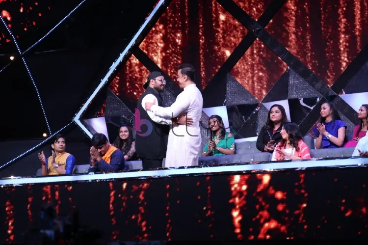 Contestant Biswajit Mahapatra and Kamal Haasan share an emotional moment
