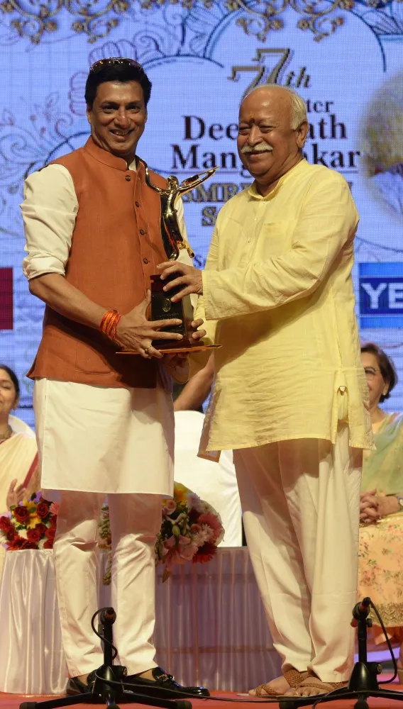 Madhur Bhandarkar and Mohan Bhagwat