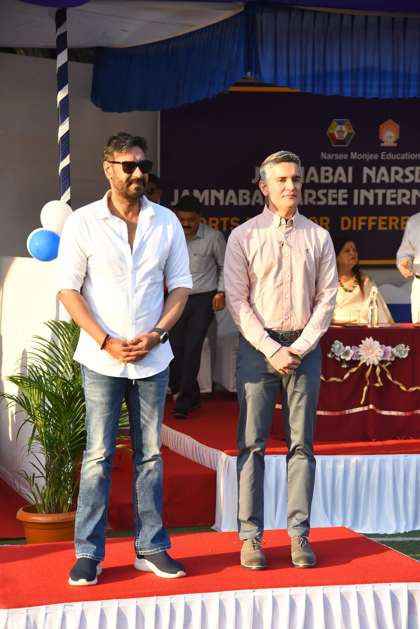 Ajay Devgn & Sujay Jairaj at the Jamnabai Narsee Campus For The Differently Abled Children's Sports Day