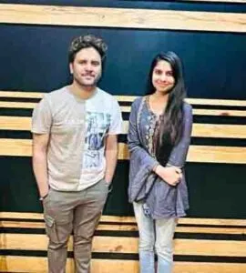 Singer Aakritti Mehra with Javed Ali