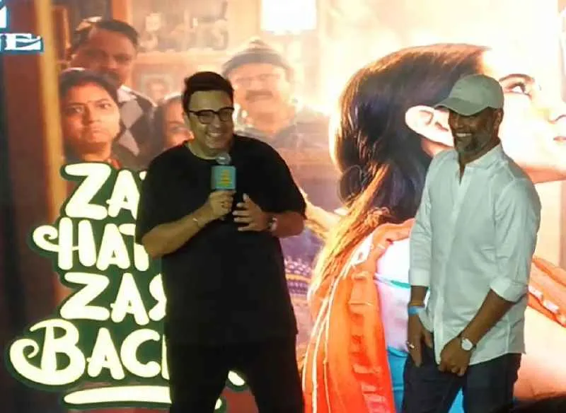 Zara Hatke--producer Dinesh Vijan with dir Laxman Utekar