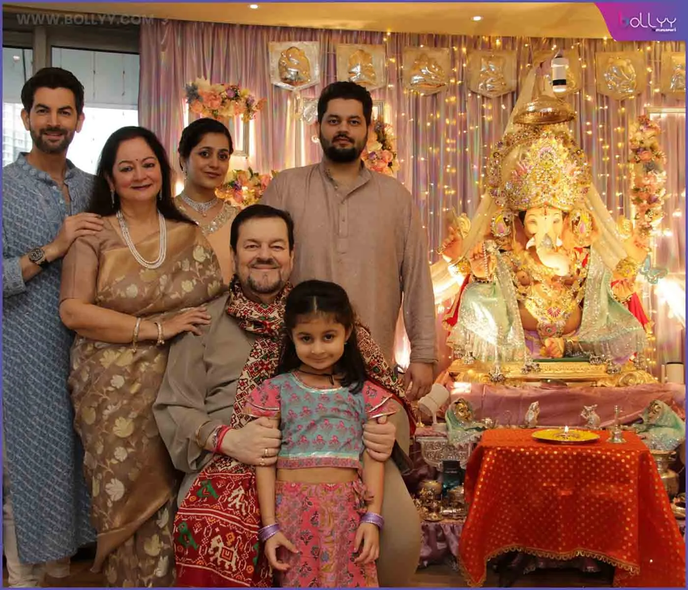 Neil nitin Mukesh with his family celebrating Ganesh Chaturthi 2023
