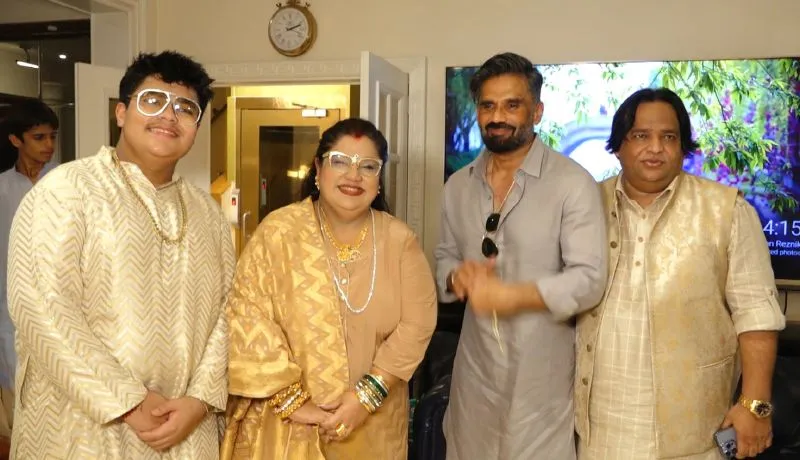 Rego B, Reema Lahiri Bansal, with Suneil shetty and Govind Bansal