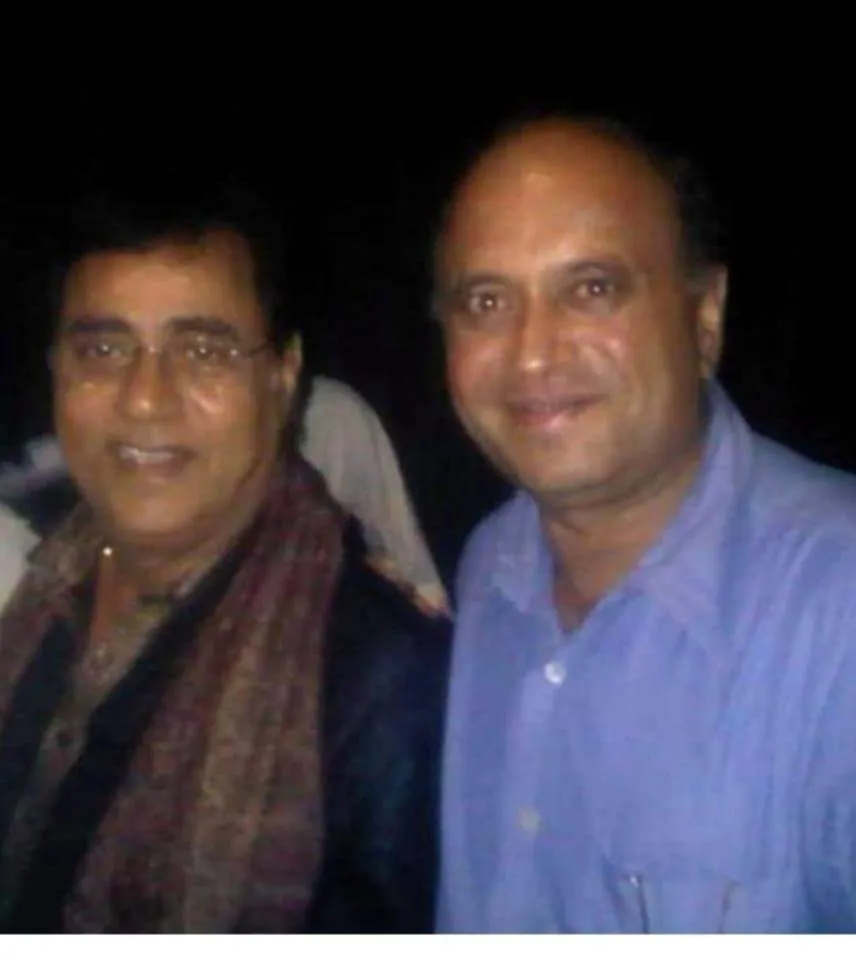 Surinder Rana with late Jagjeet singh