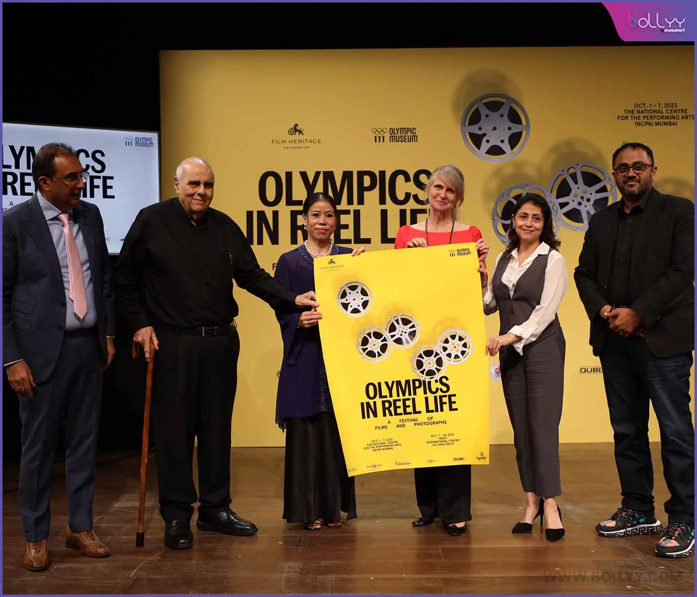 Olympics in Reel Life- (From Left to Right) Shivendra Singh Dungarpur, Khushroo Suntook, MC Mary Kom, Yasmin Meichtry,Farzana Cama Balpande, VG Jairam