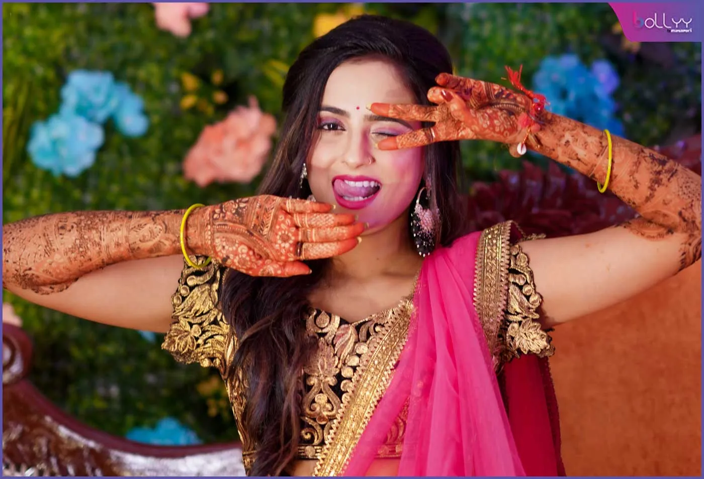 Actress Sneha Tomar radiates beauty during her vibrant Haldi and Mehendi Ceremony!